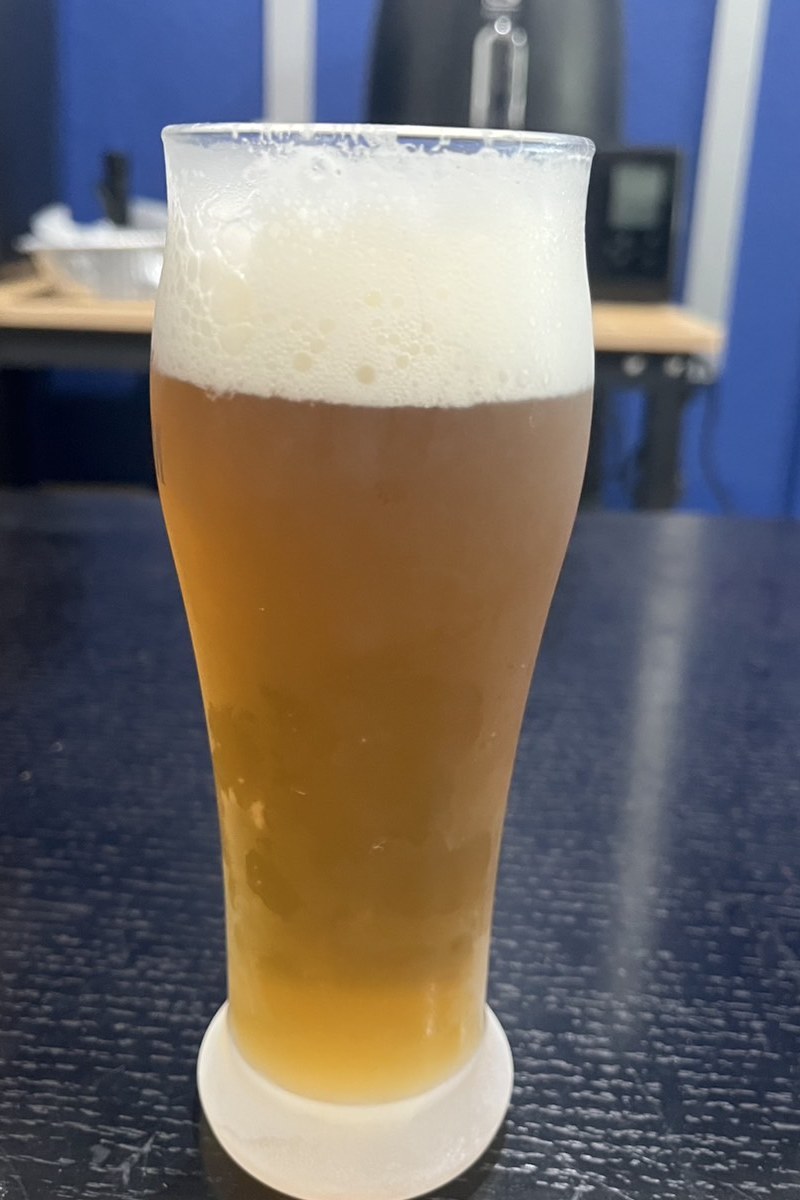 17℃で発酵させたGerman Weissbierの実飲時のグラス