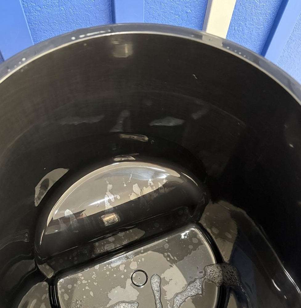 Cleaned and sanitized interior of the BeerDroid before brewing
