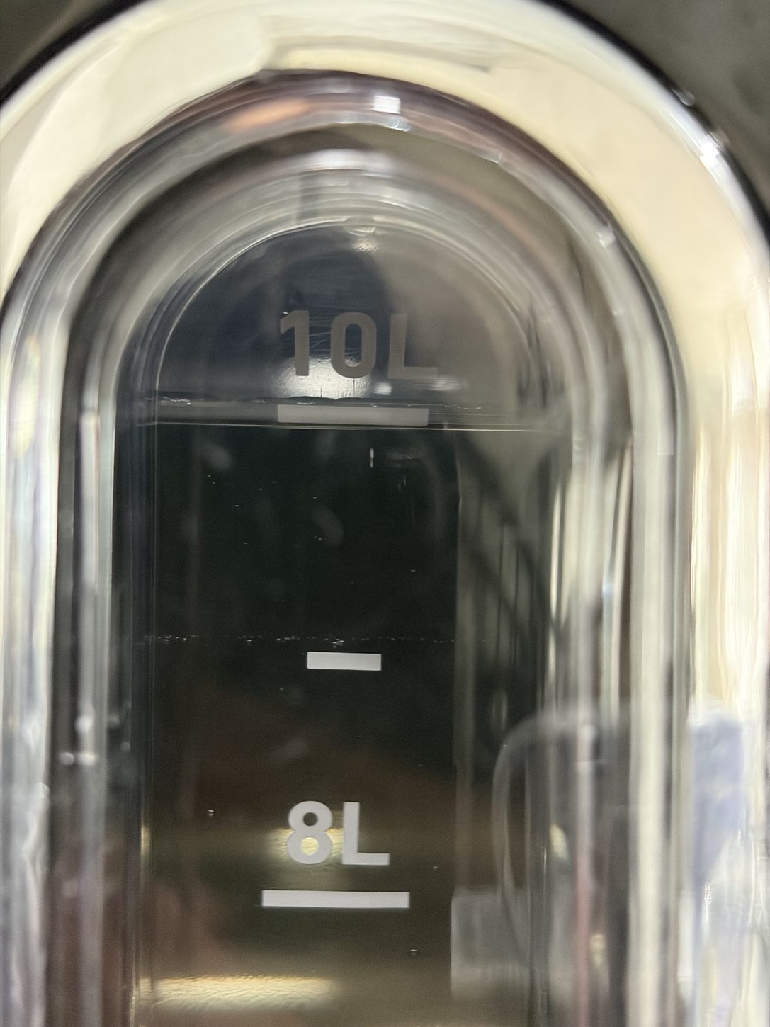 Ten-liter fill mark inside the BeerDroid